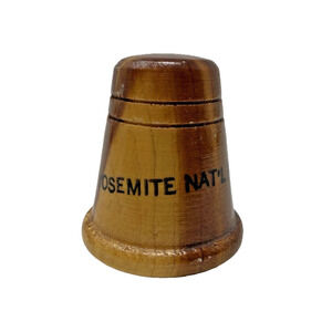 Vintage Wooden Thimble Yosemite Nat’l Park CA 1988 Souvenir 1.25”